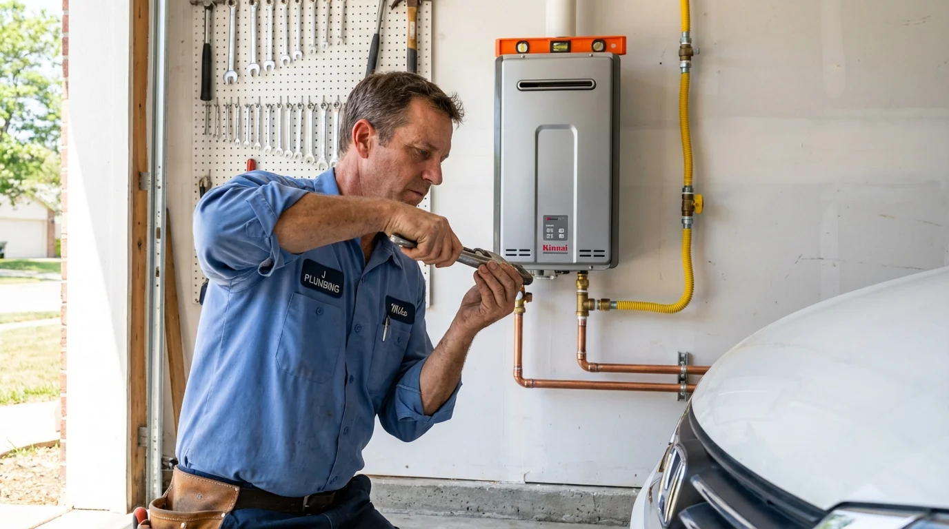 Tankless water heater installation by a Johns Plumbing LLC plumber in North Babylon
